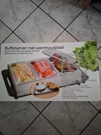 Buffetserver met warmhoudplaat., Ophalen of Verzenden, Zo goed als nieuw