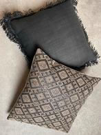 Kussen set van 2 - Decoratieve kussens, Ophalen, Zo goed als nieuw, Zwart, Vierkant