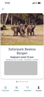 Tickets Beekse Bergen 04/11/2025         (7 stuks), Tickets en Kaartjes, Drie personen of meer, Ticket of Toegangskaart