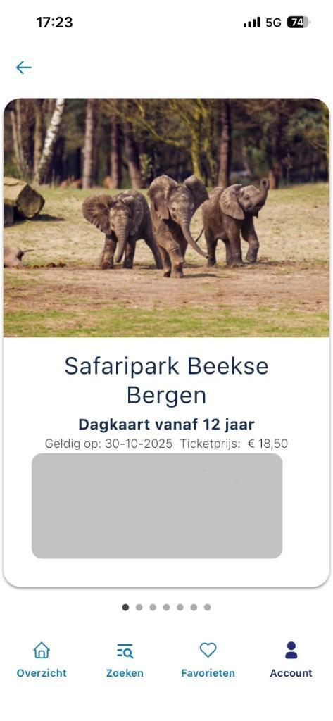 Tickets Beekse Bergen 04/11/2025         (7 stuks), Tickets en Kaartjes, Recreatie | Dierentuinen, Drie personen of meer, Ticket of Toegangskaart