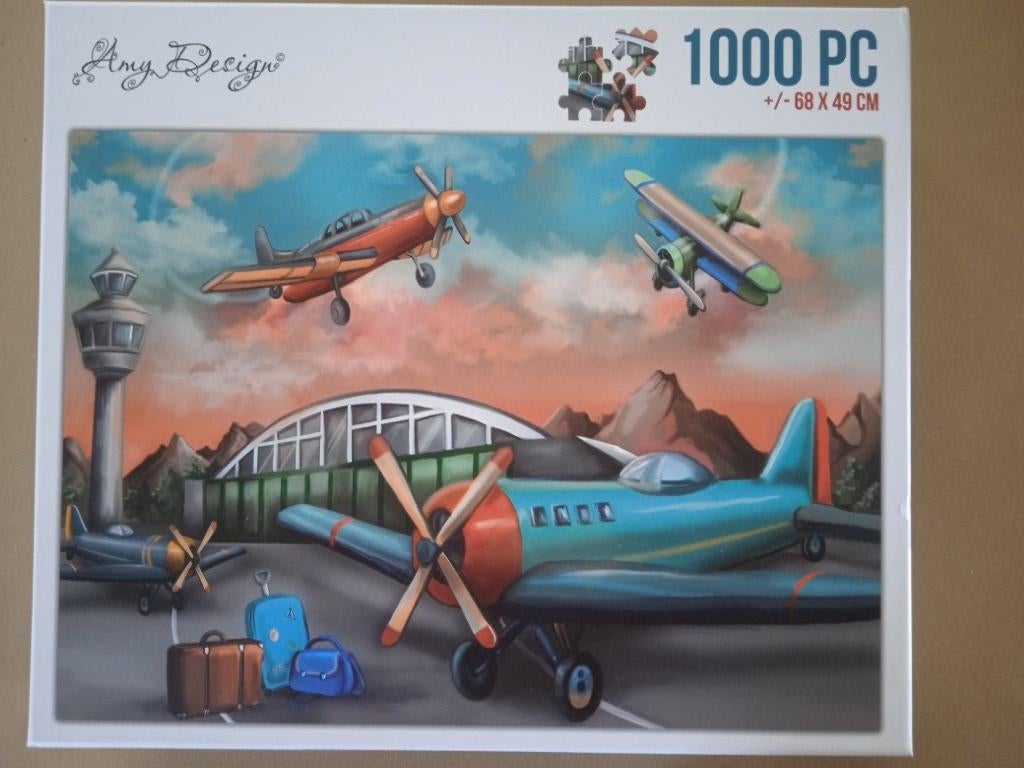 Puzzel 1000 stukjes vliegtuigen, Hobby en Vrije tijd, Denksport en Puzzels, Ophalen of Verzenden, 500 t/m 1500 stukjes, Gebruikt