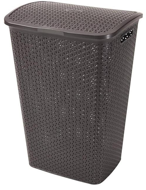 Curver kunststof wasmand rotan, Huis en Inrichting, Badkamer | Badtextiel en Accessoires, Zo goed als nieuw, Overige typen, Zwart