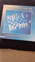Luxe glazen schaakspel, Hobby en Vrije tijd, Gezelschapsspellen | Bordspellen, Zo goed als nieuw, Ophalen