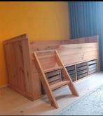 Houten Kajuitbed met Opbergruimte, Kinderen en Baby's, Kinderkamer | Stapelbedden en Hoogslapers, Ophalen, Gebruikt, Halfhoogslaper