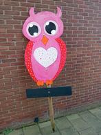 Roze Uil Geboorte Aankondiging Meisje, Ophalen