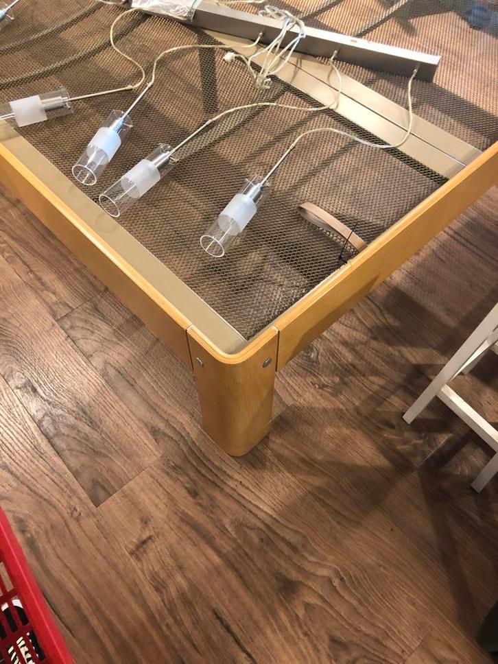 Auping Auronda 160x200x48 bed met spiraalbodem, Huis en Inrichting, Lampen | Vloerlampen, Gebruikt, Minder dan 100 cm, Hout, Ophalen