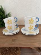 4 Robuuste Kop en Schotel Set, Gebruikt, Ophalen of Verzenden, Overige stijlen, Kop(pen) en/of Schotel(s)