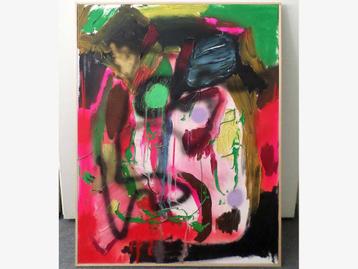 80x60 abstract-expressionist. jaren-'80/90 ANONIEM modern u3 beschikbaar voor biedingen