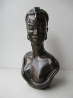 bronzen hoofd Afrikaanse DUFOUR, Antiek en Kunst, Ophalen of Verzenden