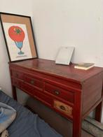 Antieke Rode Console Tafel, Antiek en Kunst, Ophalen of Verzenden