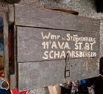 Militaire Houten Kist | 11e A.V.A. Staf Batterij, Antiek en Kunst, Curiosa en Brocante, Ophalen of Verzenden