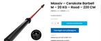 Olympische Halterstang 220cm - Rood/Zwart barbell, Ophalen, Benen, -, -