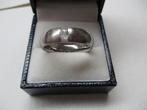Stainless steel band ring 22 mm mooie zirkonia schittersteen, 20 of groter, Zo goed als nieuw, Dame of Heer, Zilver