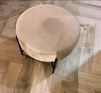 Fluwelen Poef. Grijs. Zgan., Ophalen of Verzenden, Zo goed als nieuw, Stof, 50 tot 75 cm