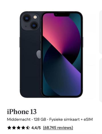 Iphone 13 - Midnight blue - 128gb beschikbaar voor biedingen