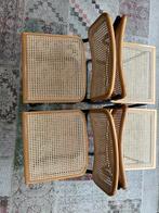 Vier Webbing stoelen Beukenhout, Huis en Inrichting, Zwart, Riet of Rotan, Ophalen of Verzenden, Zo goed als nieuw