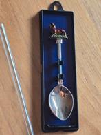 Oud verzilverd lepeltje met teckel, Ophalen of Verzenden