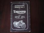 Triumph 1963 instruction manual 3TA 5TA T100A T90 T100SS, Motoren, Ophalen of Verzenden, Triumph