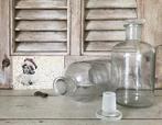 Set Franse stopflessen glazen apothekersflessen 500 ml, Ophalen of Verzenden