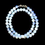 Halsketting Opaliet  Kralen 8 mm   sterling zilver 925, Ophalen of Verzenden, Mineraal