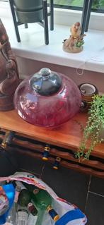 Leerdam glas, urn/vaas, licht en donkerrood., Huis en Inrichting, Woonaccessoires | Overige, Ophalen, Zo goed als nieuw