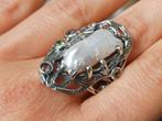 Vanoli 925 zilveren ring biwa parel en peridot maat 19,75, Sieraden, Tassen en Uiterlijk, Ringen, Daiva1973@hotmail.com, Met edelsteen