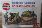 Airfix Bren Gun Carrier & 6pdr Anti-tank gun, 1:50 of kleiner, Overige typen, Ophalen of Verzenden, Zo goed als nieuw