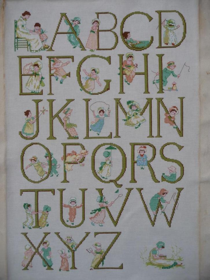 Borduurwerk "Kate Greenaway", Hobby en Vrije tijd, Borduren en Borduurmachines, Gebruikt, Onderdeel of Toebehoren, Handborduren