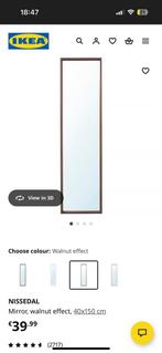 Ikea Nissedal Spiegel Walnoot 40x150, Ophalen, Minder dan 50 cm, Zo goed als nieuw, 150 tot 200 cm