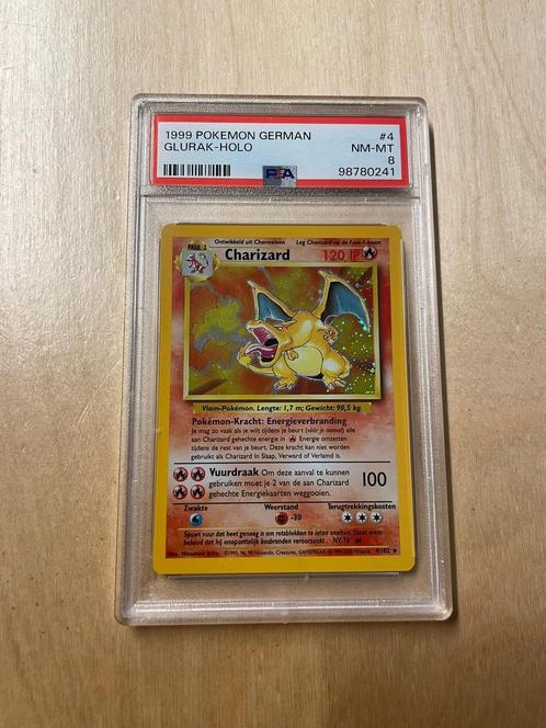 Zeldzaam! Charizard 4/102 base set NL - (FOUTE PSA LABEL), Hobby en Vrije tijd, Verzamelkaartspellen | Pokémon, Zo goed als nieuw