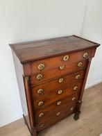 Antieke hoge ladekast/ chiffoniere ., Antiek en Kunst, Ophalen