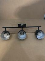 Zwarte Plafondlamp met 3 Spots, Huis en Inrichting, Lampen | Plafondlampen, Ophalen of Verzenden, Gebruikt, Metaal