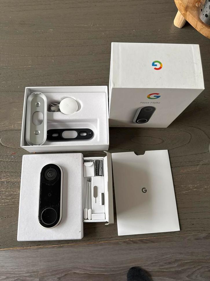 Google Nest Hello Deurbel, Huis en Inrichting, Deurbellen, Gebruikt, Bedraad, Compatibel met smartphone, Ophalen