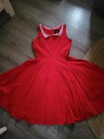 Rode jurk van Collectif London met geruit kraagje, Maat 42/44 (L), Ophalen of Verzenden, Zo goed als nieuw