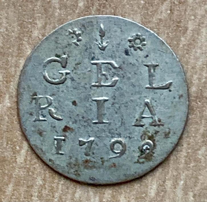 Zilveren Twee Stuiver Gelria / Gelderland 1792, Postzegels en Munten, Munten | Nederland, Losse munt, Overige waardes, Vóór koninkrijk