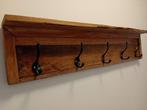 Eiken houten kapstok, 5 haken, 1 plank, Zo goed als nieuw, Minder dan 100 cm, Hout, Ophalen