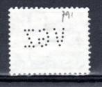 NEDERLAND : 1962 : Perfin &@  V G Z  @& on Y.761A ( 10 c. ), Ophalen of Verzenden, Na 1940, Gestempeld