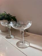 Set van 3 coupe champagne glazen, Antiek en Kunst, Antiek | Glas en Kristal, Ophalen of Verzenden
