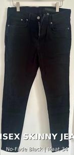 Unisex Skinny Jeans – No Fade Black – Maat 34, Zwart, Ophalen of Verzenden, Zo goed als nieuw, W27 (confectie 34) of kleiner