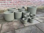 Grote set Mica bloempotten, Tuin en Terras, Bloempotten, Ophalen, Rond, Zo goed als nieuw, Aardewerk