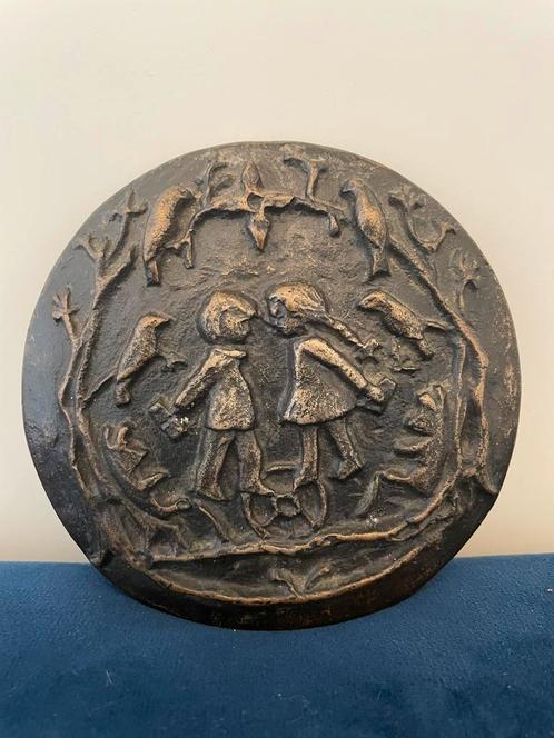 Wout Wilgenburg NL | bronzen plaquette | 1950-1999, Antiek en Kunst, Antiek | Koper en Brons, Brons, Ophalen of Verzenden