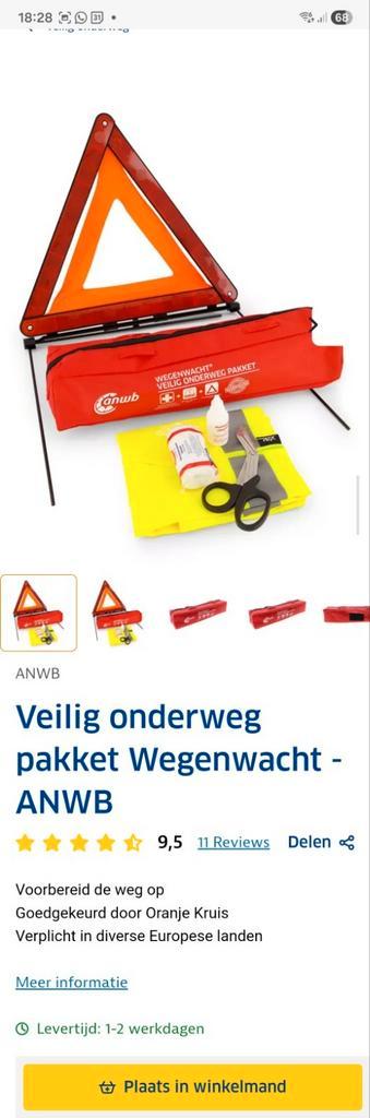 Anwb veilig onderweg pakket o.a. gevaren driehoek beschikbaar voor biedingen