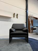 Nieuw Leolux Bora Beta Fauteuil zwart leer design stoel