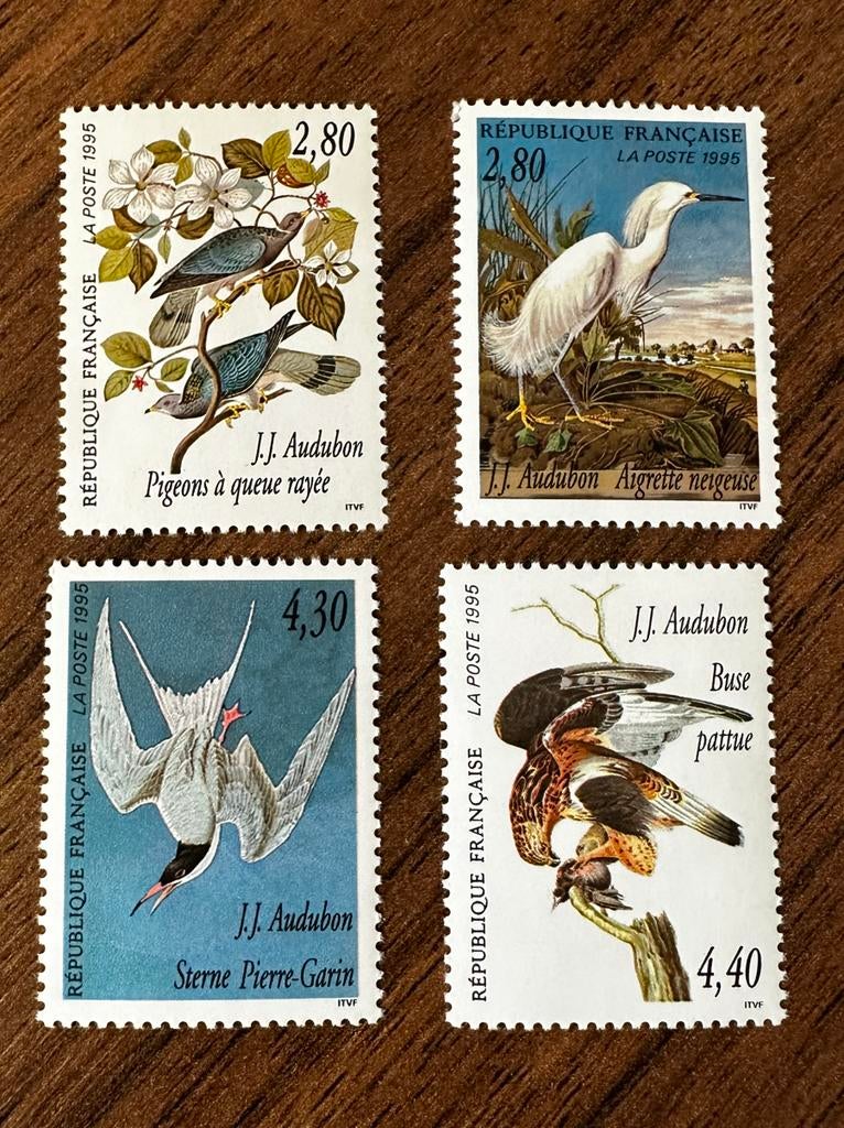 Frankrijk 1995 vogels postfris, Ophalen of Verzenden, Postfris