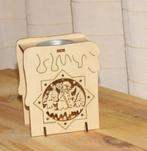 Houten waxinelichthouder kersttafereel- 11 x 9,5 cm - 96249, Ophalen of Verzenden, Zo goed als nieuw
