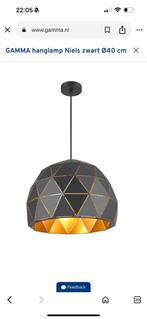 Hanglamp gamma zwart en goud, Huis en Inrichting, Lampen | Hanglampen, Ophalen of Verzenden, Gebruikt, Minder dan 50 cm