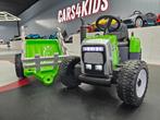 Kindertractor met aanhanger - soft start - leren zit - RC, Ophalen of Verzenden, Nieuw, Afstandsbediening