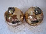 Mooie goud kleurige heksenballen omtrek 25 cm  2 stuks., Ophalen of Verzenden