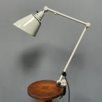 Oude vintage lichtgrijze Midgard klemlamp tafellamp jaren 50, Gebruikt, -, -, Ophalen of Verzenden