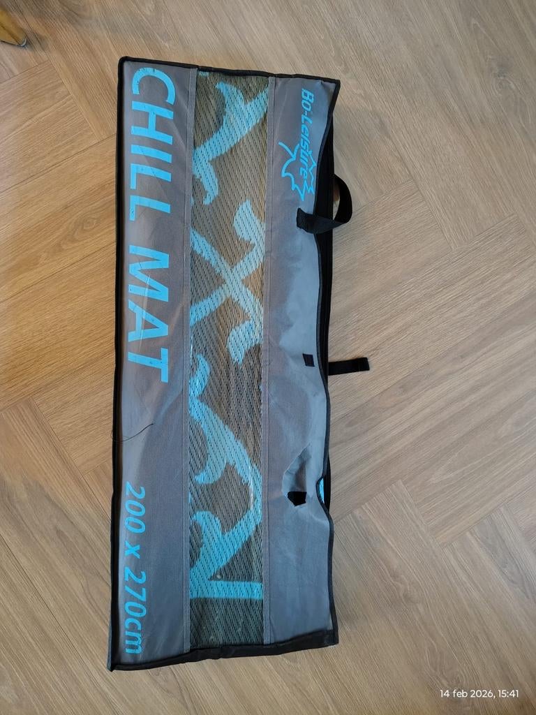 Bo Camp Chill Mat 200x270 - Blauw/Donkergrijs, Caravans en Kamperen, Ophalen, Gebruikt